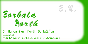 borbala morth business card